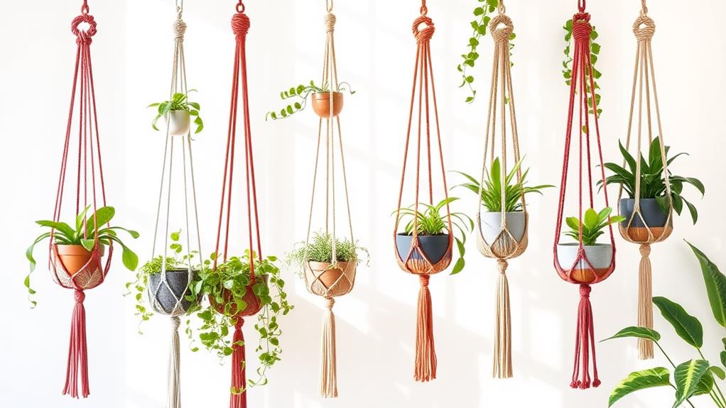 handmade macram plant holders